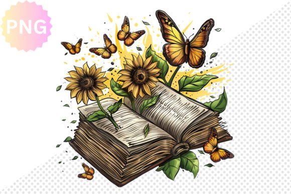 Bible Floral Books Clipart Sublimation Graphics and Crafts