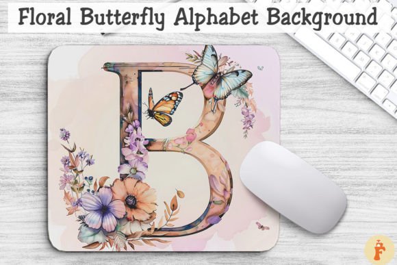 Floral Butterfly Letter B Background Graphics and Backgrounds Review