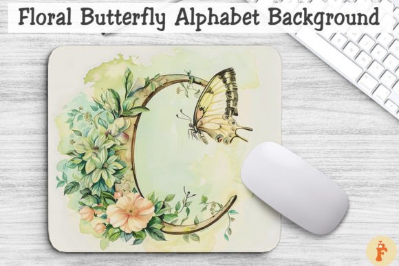 Floral Butterfly Letter C Background Graphics and Backgrounds Review