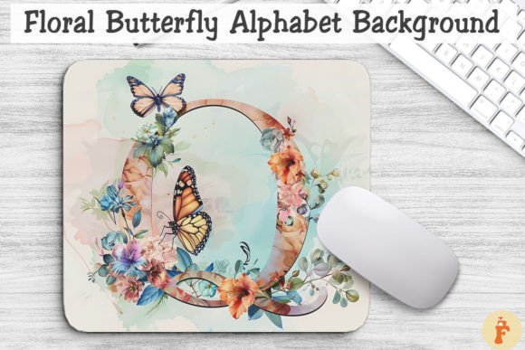 Floral Butterfly Letter Q Background Graphics Review