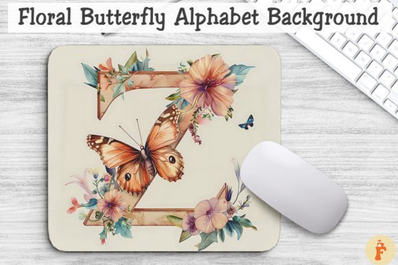 Floral Butterfly Letter Z Background Graphics and Backgrounds