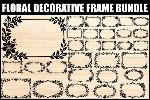 Floral Decorative Frame SVG Bundle: Graphics and Illustrations for Handmade Success