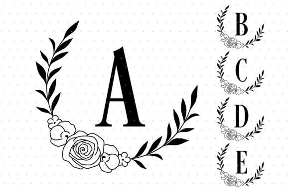 Floral Monogram Letters SVG Graphics and Crafts