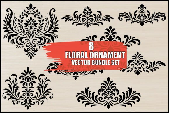 Floral Ornament Vector Bundle Set Graphics and Illustrations