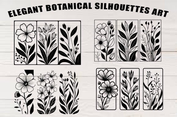 Floral Silhouettes Clipart: Graphics and Illustrations for Brand Design