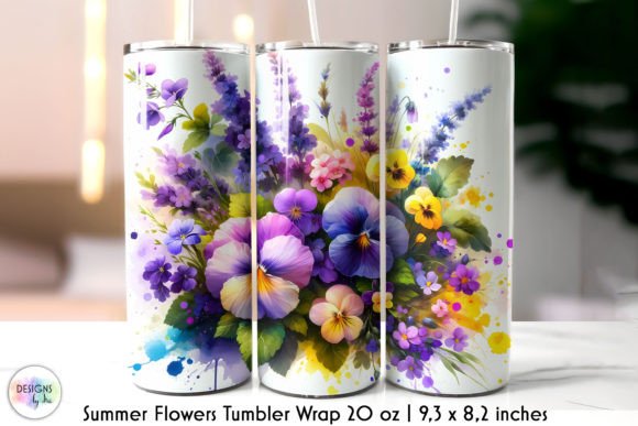 Floral Summer Tumbler Wrap 20 Oz