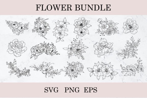 Flower Svg Bundle, Floral Svg,Minimalist Graphics and Illustrations Review