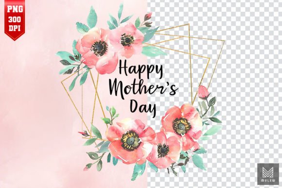 Happy Mother s Day Floral Sublimation Graphics and Crafts