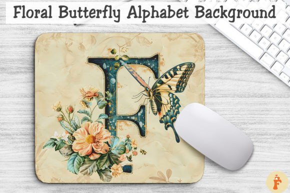 Review: Floral Butterfly Letter F Background
