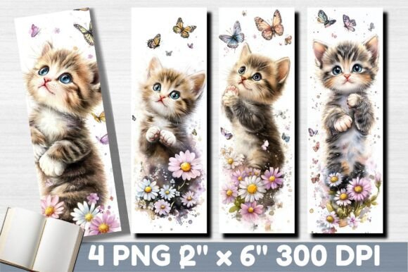 Review: Watercolor Cute Floral Cat Bookmark