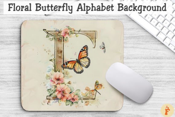 Reviewing Floral Butterfly Letter E Background