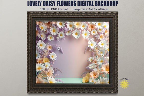 Reviewing Lovely Daisy Flowers Digital Backdrop