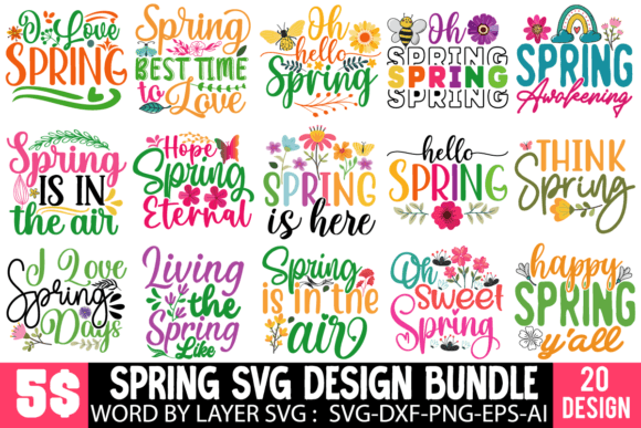 Spring SVG DEsign BUndle: A Designer’s Take on Graphics and Crafts